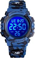 multi-functional digital led sport watch for boys and girls - 50m waterproof electronic analog quartz wristwatch - perfect gift logo