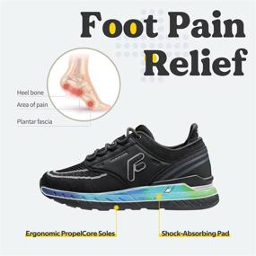 img 2 attached to 🏃 Comfortable Men's Running Sneakers for Plantar Fasciitis - FitVille Shoes