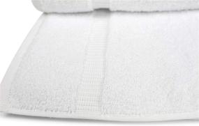 img 3 attached to Premium SALBAKOS Organic Turkish Cotton Hotel Bath Towel 🛀 Pack - 700 GSM, 27x54 Inch, Set of 4, White
