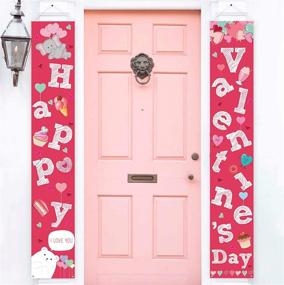 img 4 attached to ❤️ Enhance Romance with 90shine 2 PCS Valentines Day Decorations Banners: Love Heart Streamers for Wall Decor, Door & Porch Signs - Perfect Party Supplies!