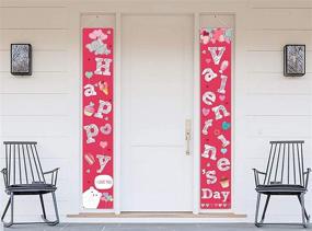 img 1 attached to ❤️ Enhance Romance with 90shine 2 PCS Valentines Day Decorations Banners: Love Heart Streamers for Wall Decor, Door & Porch Signs - Perfect Party Supplies!