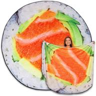 🍣 tiltech sushi blanket - jumbo 6-foot fun food blanket for adults - cozy & warm flannel, hilarious sushi presents & décor for bed, crib, couch & home, authentic & oversized for adults, kids, babies logo