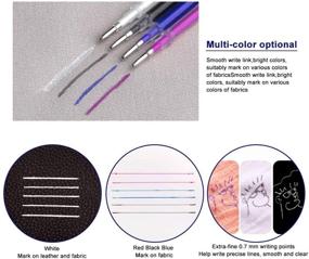 img 3 attached to BUZIFU 4 Colors Heat Pens: Erasable Fabric Marking Pens with 8 Replaceable Refills for Sewing, Quilting, and Dressmaking - 4 Pen Set