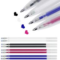 buzifu 4 colors heat pens: erasable fabric marking pens with 8 replaceable refills for sewing, quilting, and dressmaking - 4 pen set logo