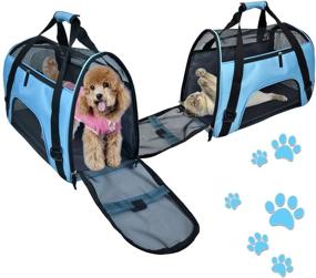 img 1 attached to 🐾 PPOGOO Large Pet Travel Carriers: Airline Approved Dog Carrier for Dogs and Cats - Upgraded Version