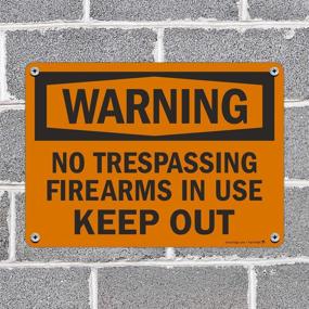 img 2 attached to Warning Trespassing Firearms SmartSign Aluminum