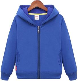 img 3 attached to Stylish Unisex Zip Up Sweatshirt: CesAnnees Classic Boys' Clothing for Active Kids