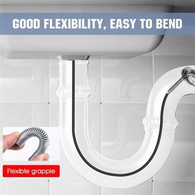 img 3 attached to 🚿 Miai Home Flexible Sink Grabber Reacher Tool - Retractable Clean Claw for Litter Pick, Drains, Home Sink, Toilet, Kitchen, Bathroom, Tub, and Washbasin (35.4inch)