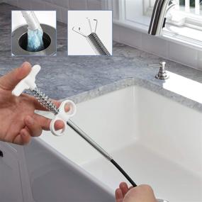 img 1 attached to 🚿 Miai Home Flexible Sink Grabber Reacher Tool - Retractable Clean Claw for Litter Pick, Drains, Home Sink, Toilet, Kitchen, Bathroom, Tub, and Washbasin (35.4inch)