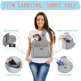 img 2 attached to SlowTon Pet Dog Sling Carrier - Comfortable & Hand-Free Travel Bag for Small Dogs and Cats: Adjustable Strap, Padded Shoulder, Storage Pockets, Safety Belt, Washable