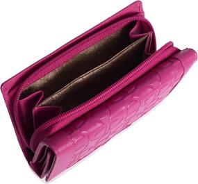 img 1 attached to 💖 SADDLER Women's Fuchsia Leather Trifold Wallet with Multiple Credit Card Slots and Coin Purse Clutch