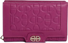 img 3 attached to 💖 SADDLER Women's Fuchsia Leather Trifold Wallet with Multiple Credit Card Slots and Coin Purse Clutch