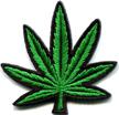 ganja marijuana retro hippie applique logo