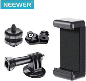 img 3 attached to 📱 Neewer Phone Holder / Hot Shoe Mount Adapter Kit: Versatile Compatibility with Action Cameras, iPhones, Samsung, DSLRs, and Ring Lights
