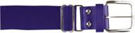 🔮 purple leather baseball belt by champro - boys' accessories logo
