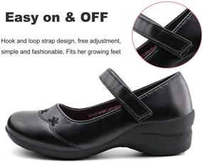 img 2 attached to JABASIC Girls School Uniform Shoes - Optimal Choice for Girls' School Uniform Footwear