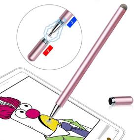 img 4 attached to 🖊️ Liberrway Disc Stylus Pen Fiber Stylus for Touch Screens with Magnetic Cap - Roségold, Compatible with iPad, iPhone, Chromebook