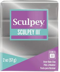 img 3 attached to Sculpey III Silver Polymer Oven-Bake Clay: Non Toxic, 2 oz. Bar, Ideal for Modeling, Sculpting, Holiday DIY, Mixed Media, School Projects, Kids & Beginners