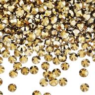 shimmering 2880 pieces crystal diamond rhinestones - sparkling round gems, iridescent crystals - gold, ss20 logo