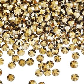 img 4 attached to Shimmering 2880 Pieces Crystal Diamond Rhinestones - Sparkling Round Gems, Iridescent Crystals - Gold, SS20