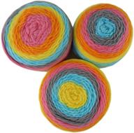 🧶 bernat pop worsted medium weight self-striping 3-pack acrylic yarn - 5oz/280yds logo