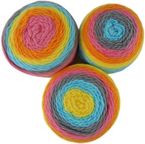 img 3 attached to 🧶 Bernat Pop Worsted Medium Weight Self-Striping 3-Pack Acrylic Yarn - 5oz/280yds