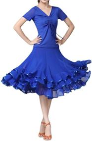 img 2 attached to CISMARK Chic Flamenco Dress & Dance Skirt Collection for Women - Perfect for Elegant Ballroom Dancing