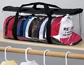 img 1 attached to 🧢 Convenient and Stylish Black Cap Storage Bag - Keep Your Caps Organized and Protected