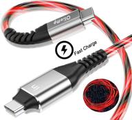 🔴 6ft usb c to usb c fast charging cable 60w 3a - oliomp led type c charger for samsung galaxy 7/s10/note20/macbook pro/air/ipad pro/ipad mini 2021/lg/pixel (red) logo