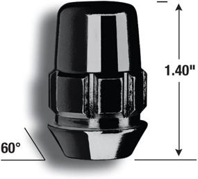 img 1 attached to Гайки замковые колесные Gorilla Automotive 71643NBC черные размером 14x1.5, упаковка из 20 штук - улучшенный SEO