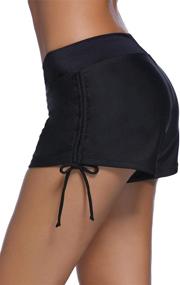 img 4 attached to Womens Hollow Shorts Tankini Swimwear Women's Clothing and Swimsuits & Cover Ups