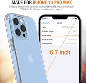 img 3 attached to 📱 Trianium iPhone 13 Pro Max 2021 Case (6.7"), Clarium Series - Protective TPU Hybrid Cushion Rigid Cover, Case Compatible