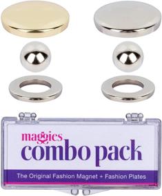 img 4 attached to 👚 MAGGIES: Magnetic Clothing Fasteners with Gold & Silver Button Covers – The Ultimate No-Sew Fashion Alternative for Easy and Secure Fabric Attachment (2 Pack)