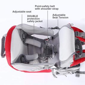 img 2 attached to 👶 Baby Backpack Carrier: Safe Toddler Hiking Backpack with Rain Cover, Sun Shade, and Large Storage Space