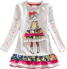 img 4 attached to VIKITA Sleeve LH5805 Toddler Dresses - Girls' Clothing Dresses