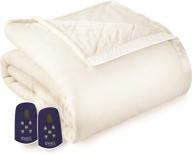 👑 king size cream ultra velvet thermee micro flannel electric blanket logo
