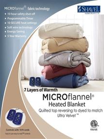 img 1 attached to 👑 King Size Cream Ultra Velvet Thermee Micro Flannel Electric Blanket