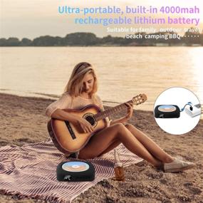 img 2 attached to 🎵 Экстремальный портативный Bluetooth бумбокс 4000mAh: раскройте силу музыки везде!