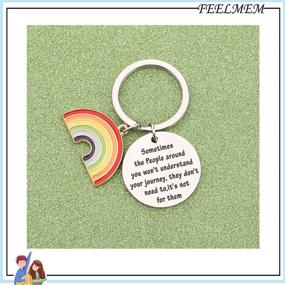 img 2 attached to 🌈 LGBT Rainbow Keychain and Jewelry - FEELMEM Gay Pride Gift, Lesbian Gifts and LGBT Pride Accessories