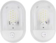 🚐 dumble 12 volt rv light fixtures - 2 pack single dome interior led dome lights camper and rv led fixtures, soft white: brighten your rv interior with energy-efficient lighting logo