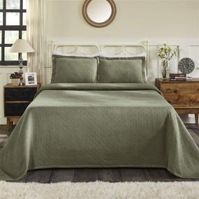 img 3 attached to SUPERIOR Jacquard Matelasse Basketweave Bedspread Bedding