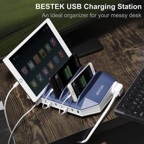 img 3 attached to BESTEK Charging Organizer 2 Outlet Multiple