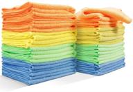 🧽 24-pack microfiber cleaning cloths for kitchen and car cleaning - soft reusable rags/wipes without chemicals logo