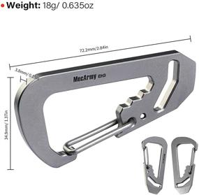 img 3 attached to 🔧 MecArmy EH3 Карабинер для ежедневного ношения на ключах: Все в одном многофункциональный инструмент для открывания пробок, прутков, гаечных ключей и бутылок