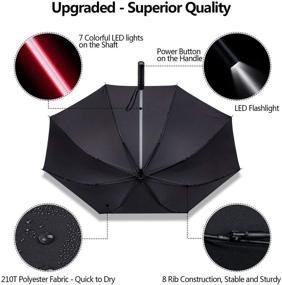 img 3 attached to BESTKEE светодиодный зонтик с меняющимися цветами световыми мечами