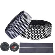 high-performance bike handlebar tape with superior grip - 2pcs white bar tapes set including bar plugs logo