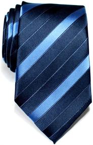 img 1 attached to Retreez Three Colour Stripe Microfiber Necktie