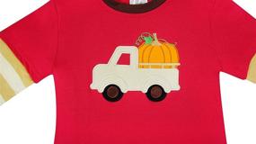 img 1 attached to Boutique Little Thanksgiving Turkey Stripes Boys' Clothing for Tops, Tees & Shirts