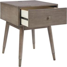 img 1 attached to 🔌 SEO-Optimized: Ashley Paulrich Mid Century Accent Table with USB Ports in Grayish Brown