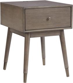 img 4 attached to 🔌 SEO-Optimized: Ashley Paulrich Mid Century Accent Table with USB Ports in Grayish Brown